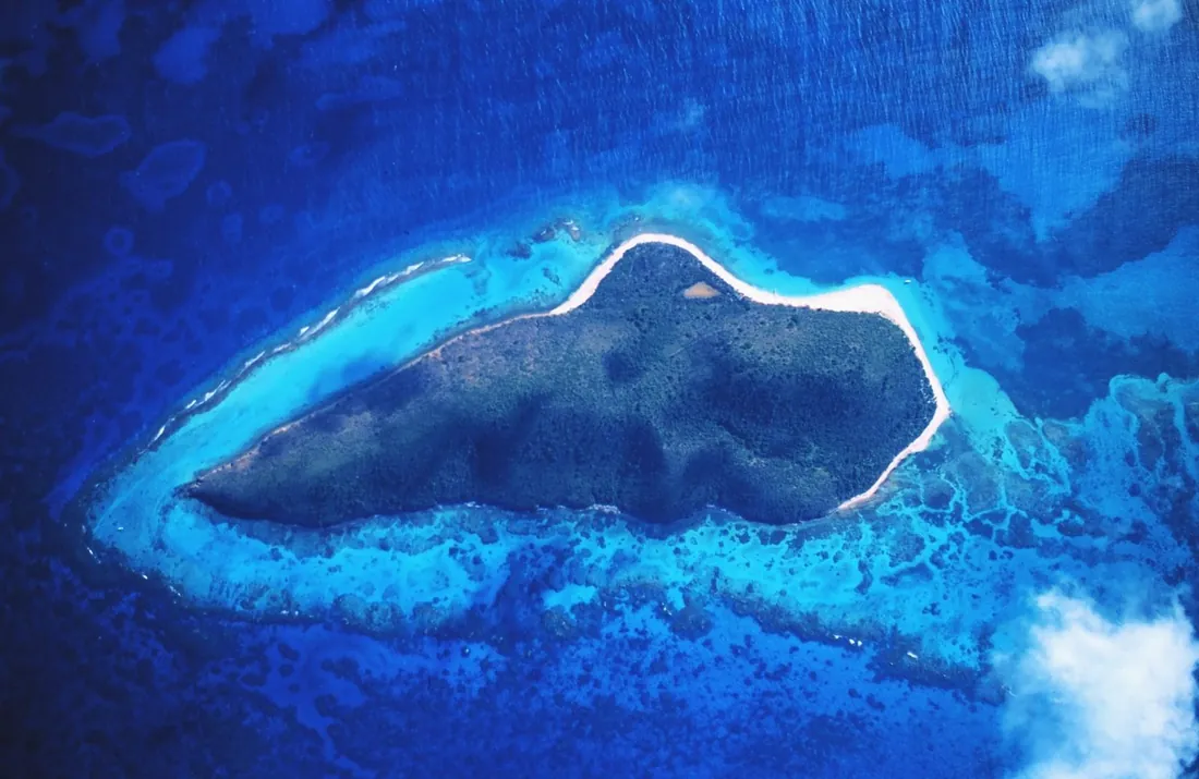 Buck Island Reef National Monument from the air, off St. Croix's north-east coast