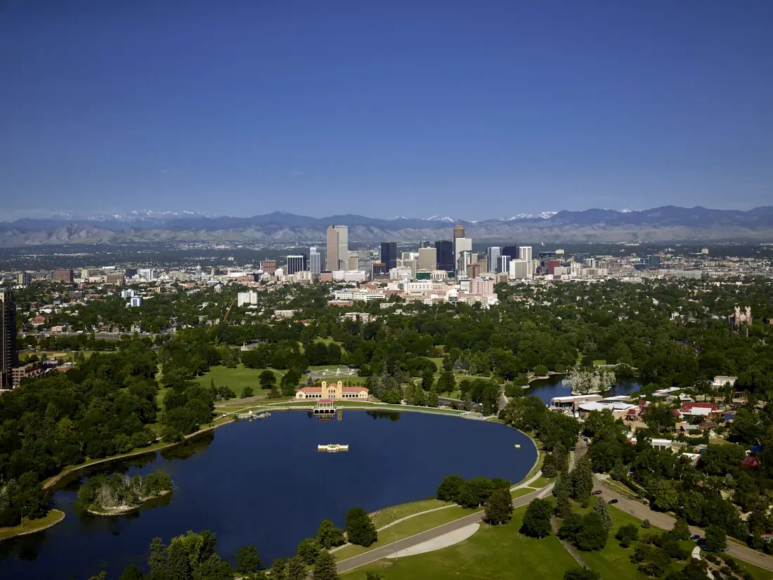 The downtown Denver, Colorado skyline