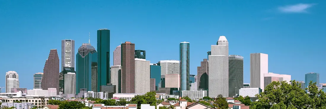 The downtown Houston, Texas skyline