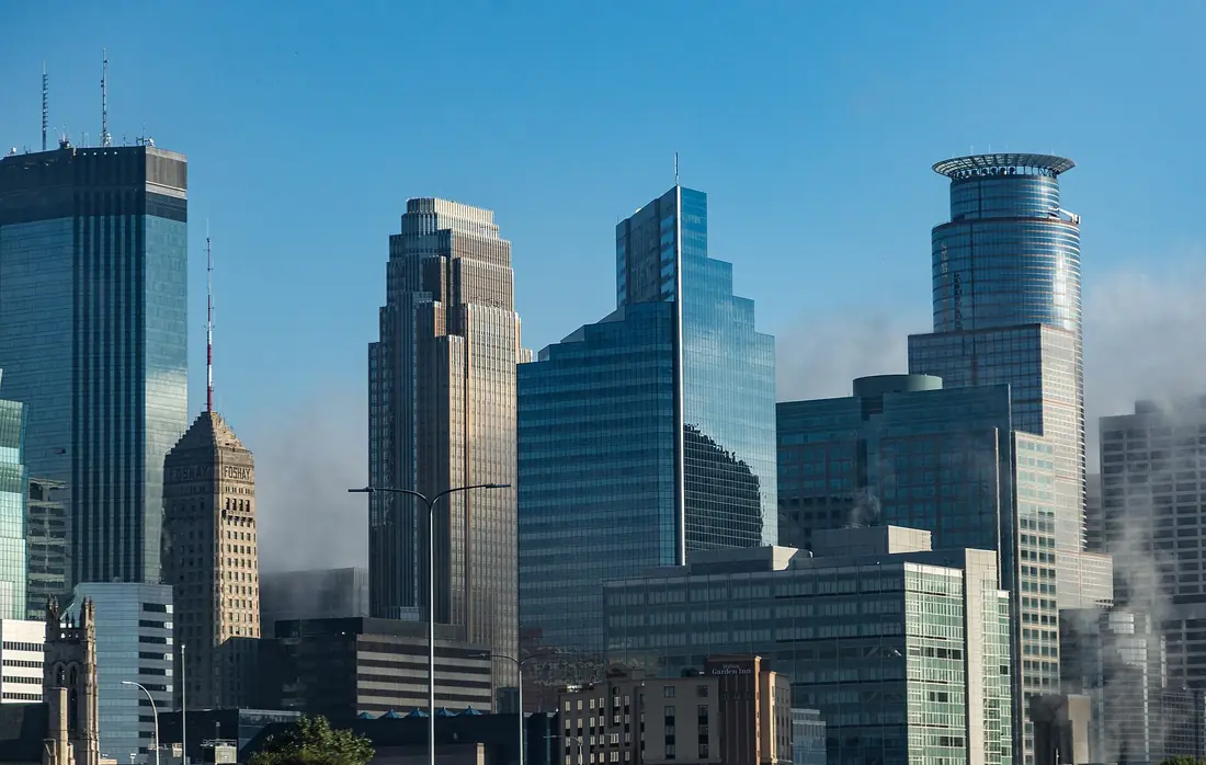 The downtown Minneapolis, Minnesota skyline