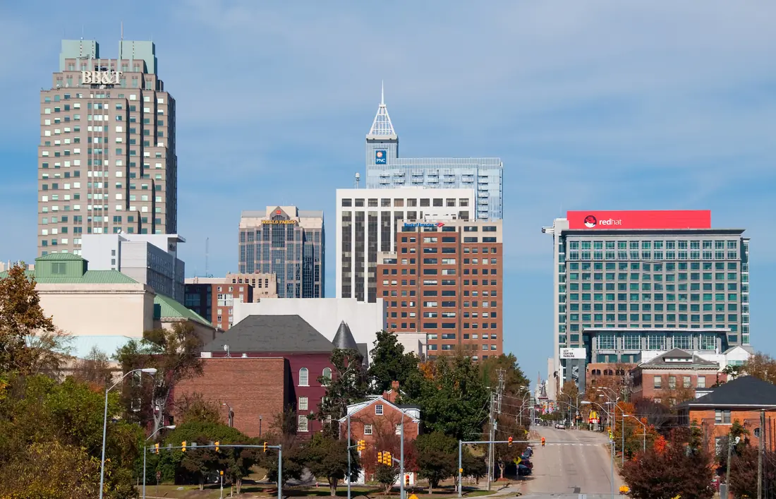 The downtown Raleigh, North Carolina skyline