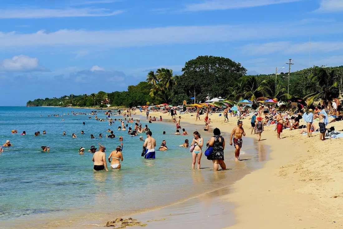 The beach at Frederiksted on St. Croix's west coast