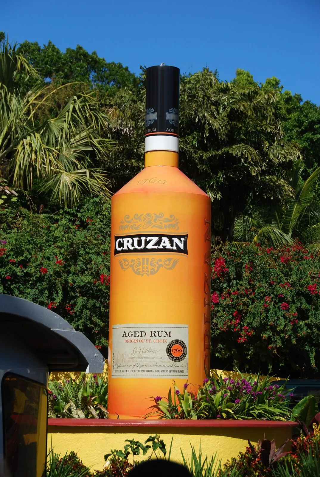 A bottle of Cruzan Rum