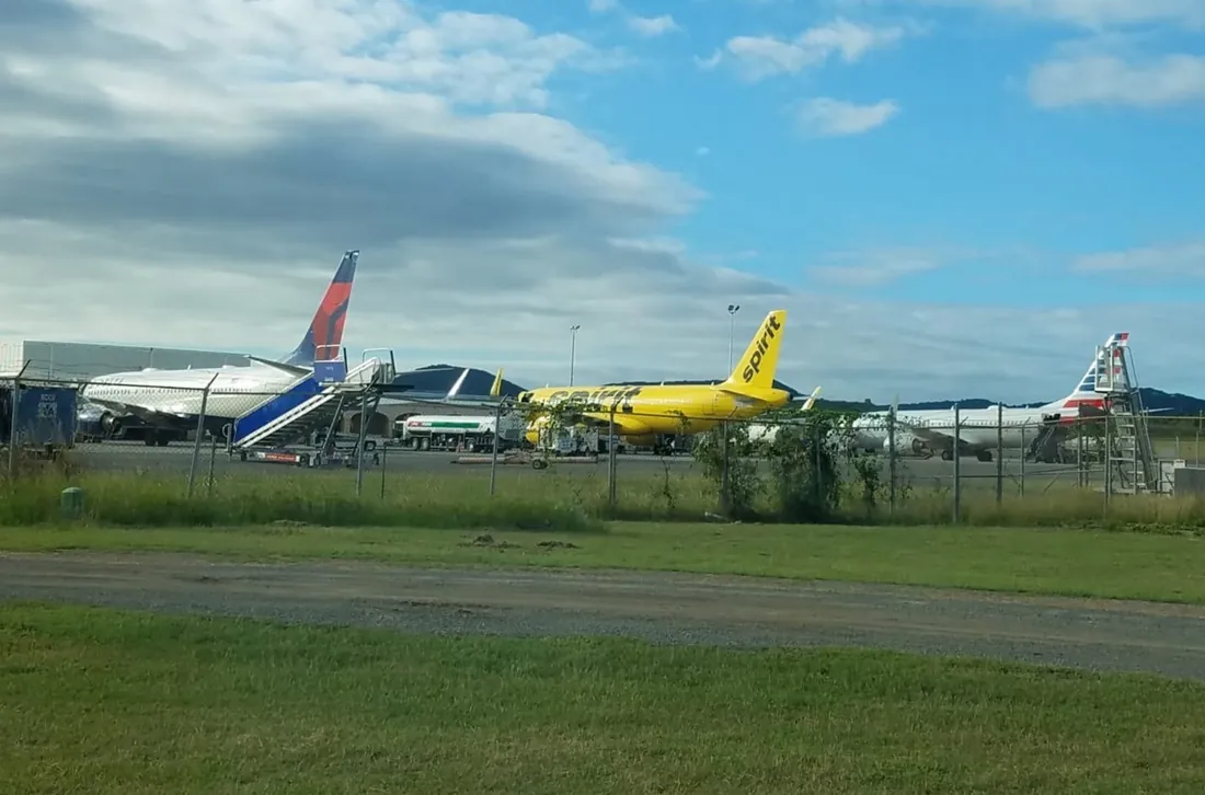 Aircraft on the tarmac at Henry E. Rohlsen Airport, St. Croix